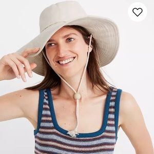 Madewell Canvas Sun Hat in Natural - Size M